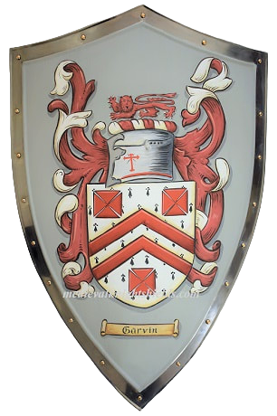 Garvin Familienwappen -  Metall Wappenschild