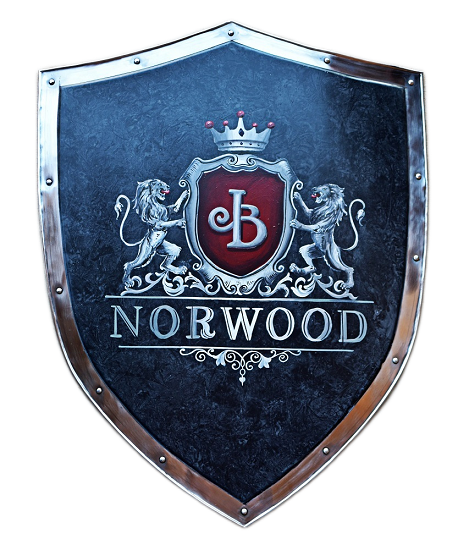 Wappenschild Metal mit Initialen - Norwood Wappen