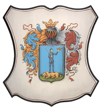 Agotha Familinewappen Wappenschild handgemalt