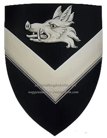 Wappenschild mit Wildchweinkopf
