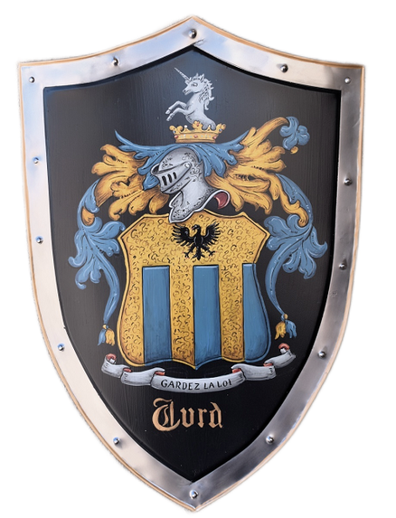 Wappenschild - Curd altes Familienwappen mit Gold/Blau