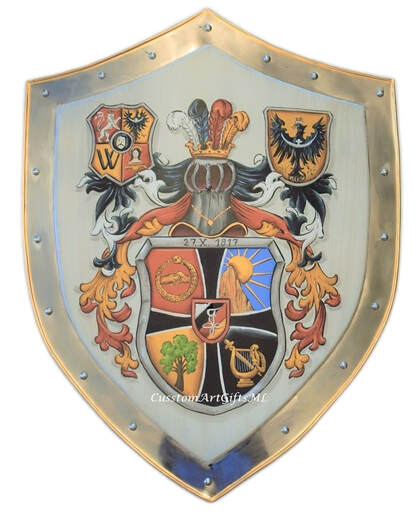 Wappenschild mit Brauer Familienwappen