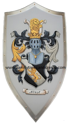Mittelalter Schild mit Stapf Wappen