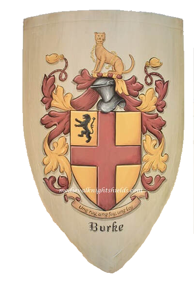 Burke Wappenschild, Familienwappen auf Antikweiss