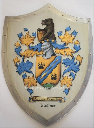 Wappen Ritterschild, Wappenschild - Mittelalter Schild mit Blotter Wappen