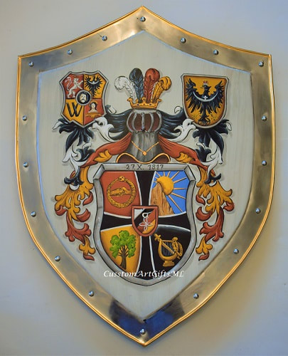 Wappenschild mit Brauer Familienwappen