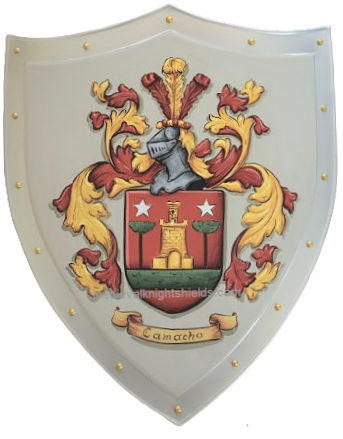 Familienwappen Wappenschild aus Metall - Ritterschild