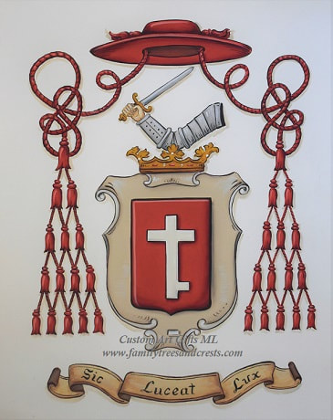 Kardinal Religiöses Wappen Kirchliche Wappenmalerei