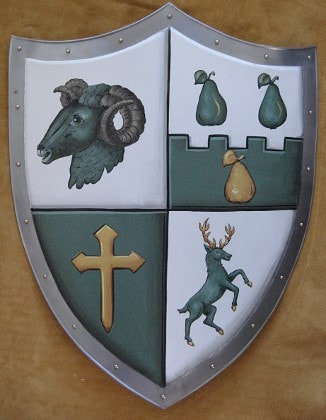 Mittelalter Schild mit Wappen