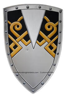 Keltenschild, Wikinger Schild - Wappenschild Metall