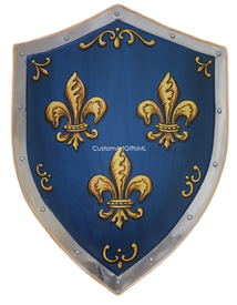 Lieschblume- Fleur-de-lis Wappenschild Metall