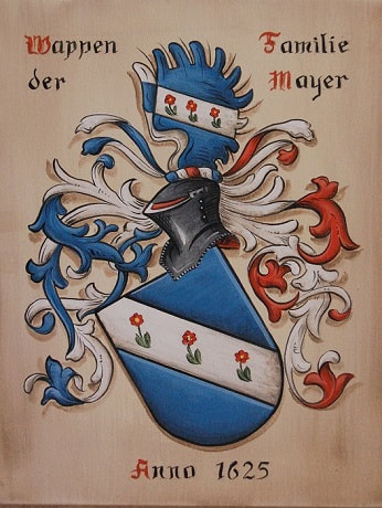 Mayer Wappenmalerei handgemalt auf Leinwand