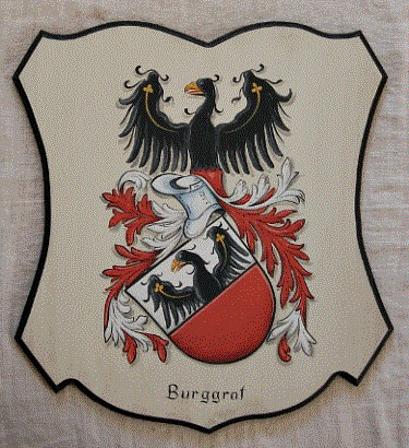 Burggraf Wappenmalerei handgemaltes Wappen