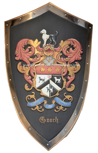 Gooch Familienwappen Wappenschild aus Metal
