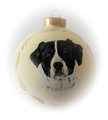 Hundeportrait Weihnachtskugeln -  Babyportrait, Portraitmalerei Christbaumkugeln 