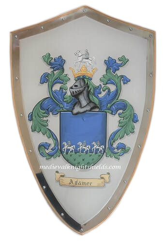 Adamer Familienwappen auf Wappenschild - Ritterschild