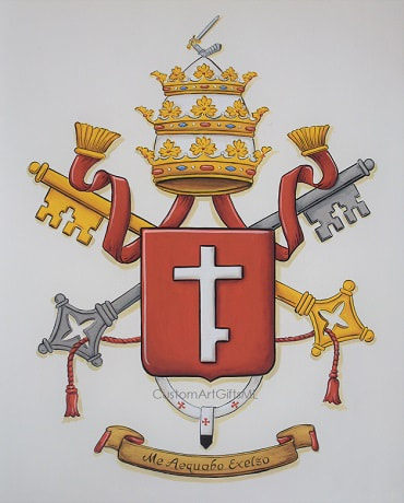 Kirchliche Wappen -    religiöse Wappenmalerei 