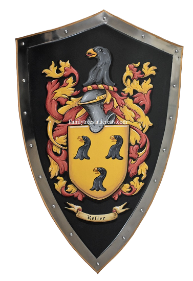 Wappenschild mit Keller Familienwappen