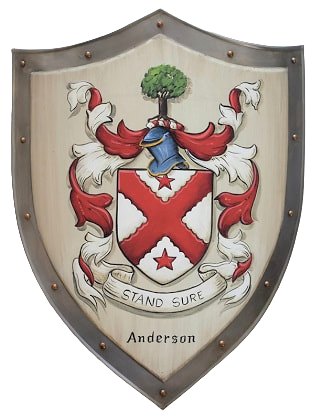 Mittelalter Schild mit Anderson Wappen 