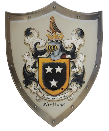 Mittelalter Schild mit Kirtland Familienwappen 