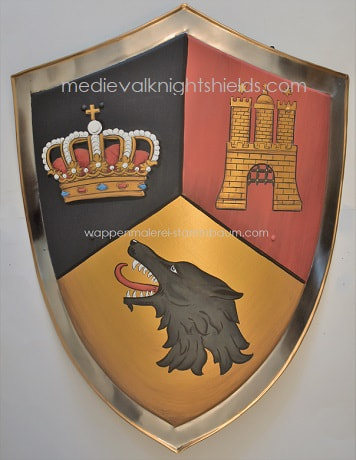 Fiolka Wappen- Wappenschild Metall