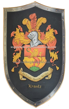 Krantz Wappenschild - Familienwappen handgemalt