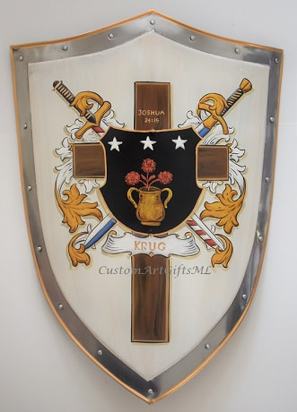 Religiöses Krug Wappen Wappenschild Metall
