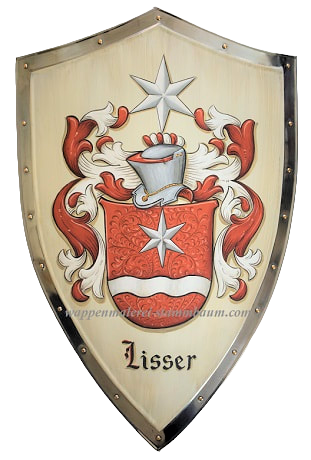 Metall Wappenschild - Lisser Familienwappen 