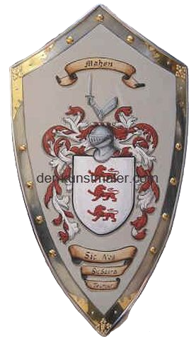 Mittelalter Schild Mahen Wappen