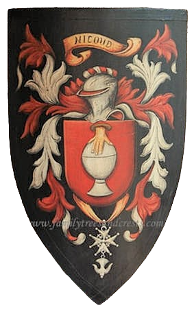 Mittelalter Schild Familienwappen Nicoud