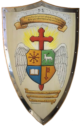 Religiöses Wappen -Wappenschild Metall