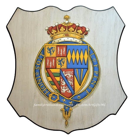 Percy Familienwappen  Wappenschild aus Holz