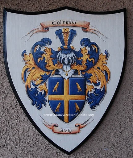 Colombo Familienwappen Wappenschild Traditionell