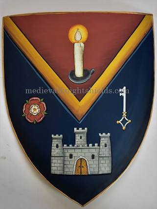 Mittelalter Ritterschild Wappen handgemalt