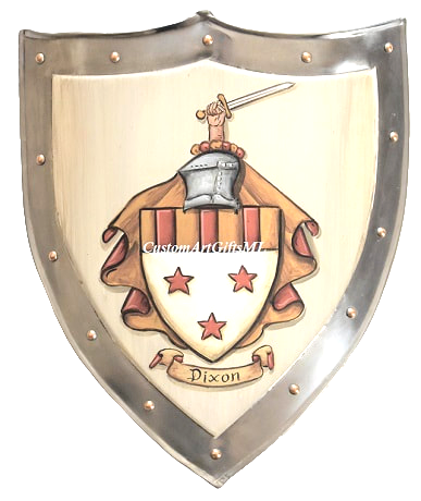 Dixon Familienwappen Wappenschild Metall