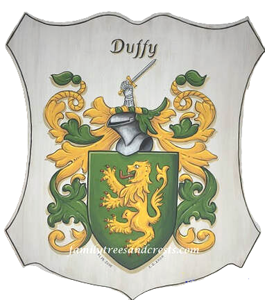 Duffy Familienwappen Wappenschild Holz 