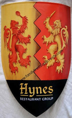 Schild mit Wappen - Hynes