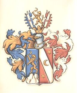 Familienwappen handgemalt auf Leinwand, Leder od. Aquarellpapier- Wappenmalerei