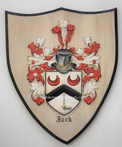 Jack Familienwappen -  Wappenschild Holz