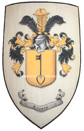 Wappen auf Ritterschild, Rivera Mittelalter Ritterschild handgemalt