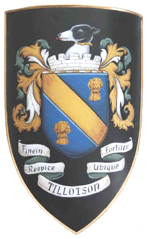 Mittelalter Schild mit Wappen Tillotson