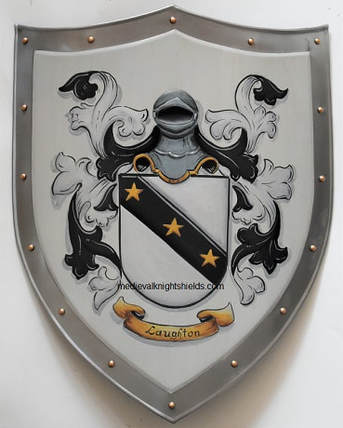 Wappenschild Meatall, Familenwappen Laughton