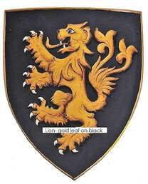 Wappenschild Metall mit Aufsteigender Löwe