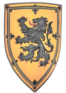 Wappenschild Holz mit Aufsteigender Löwe