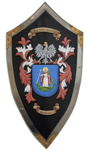 Wappenschild mit Nowy Sącz Wappen