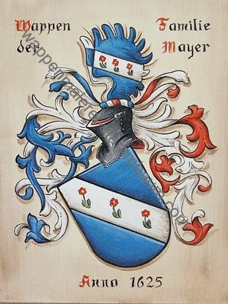 Wappenmalerei, Familienwappen im alten heraldischen Malstil