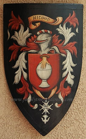 Mittelalter Schild Familienwappen Nicoud