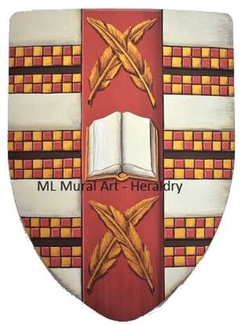Wappenschild bemalen lassen - Dreieckschild Stahl - Schild mit Wappen