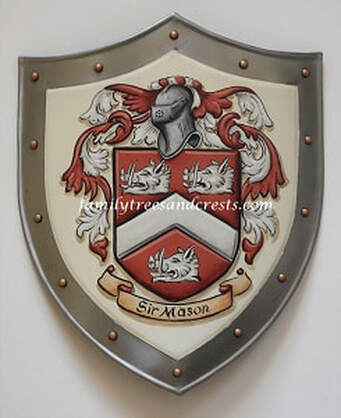 Sir Mason -  Wappenschild mit Wildschweinkopf
