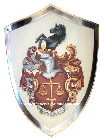 Neugebauer Familienwappen Wappenschild Metall